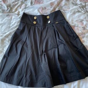Elegant Black Pleated Skirt